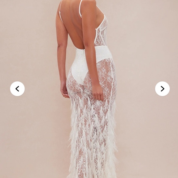 Elegant White Lace Dress by Fashion Nova - Picture 2 of 2